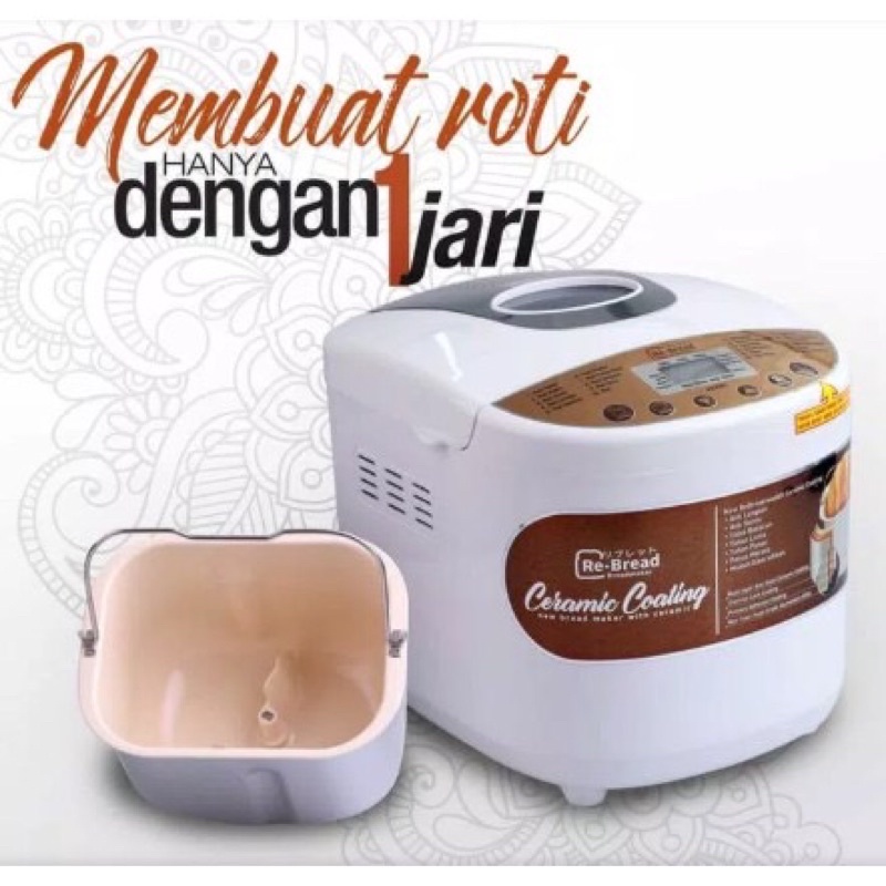 RE BREAD Gold Ceramic RB250 C Alat Pembuat Roti ReBread RB BREAD Preloved