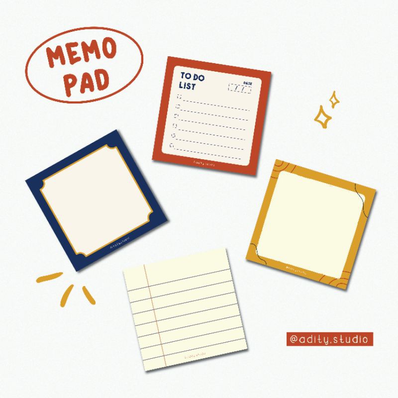 

Memo Pad 25 sheets --- journaling, planner, stationary