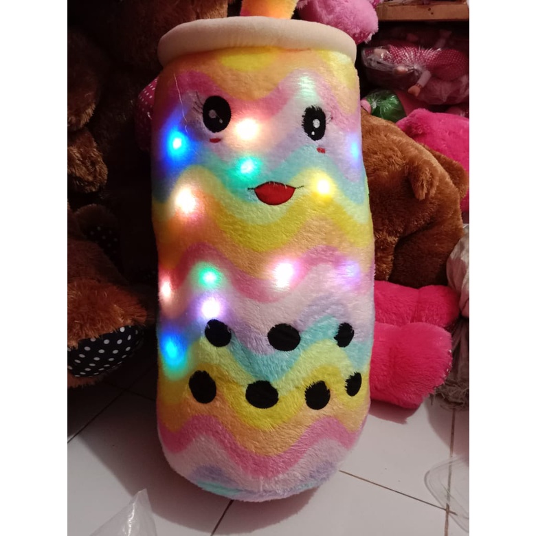 BISA COD | Boneka boba super jumbo viral tiktok menyala / boneka boba led / boba brown sugar besar
