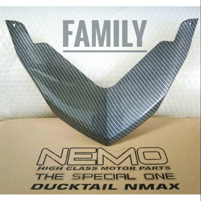 Ducktail Cover Atas Lampu Belakang Carbon Yamaha Nmax