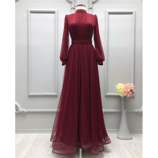 Tile mutiara, kerudung pengantin,tile mutiara,tile polos mutiara 58