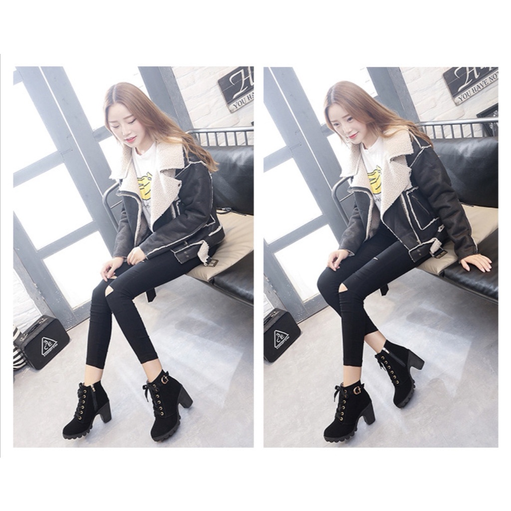 [DUNIA FASHION] Sepatu Wanita Sneakers Boots Import Premium Quality DF 550