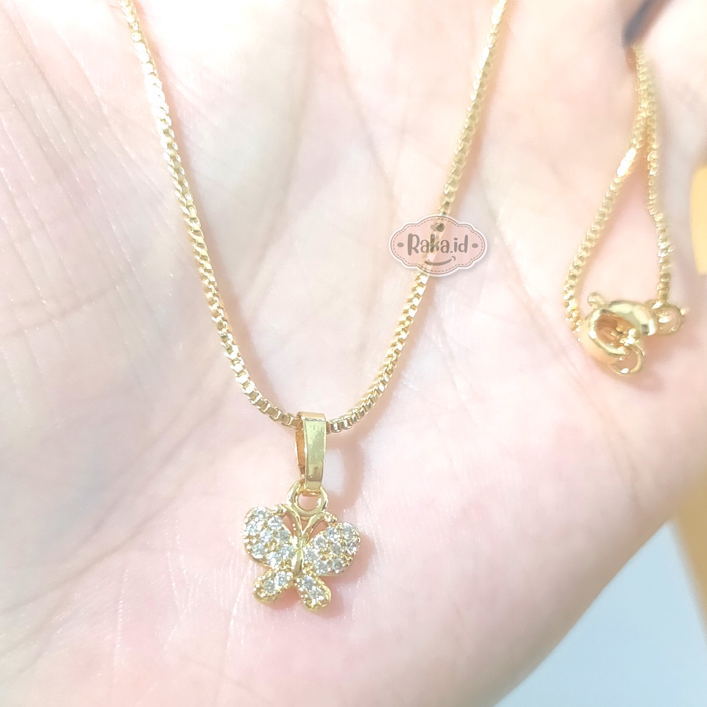 Raka Acc - Kalung Anak Kalung Kupu Kupu Xuping Perhiasan Cantik Anak Lapis Emas 18k 329