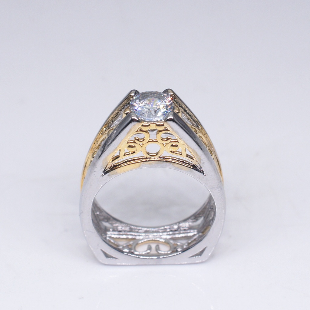 perak asli 925 cincin Wanita Segitiga Fashion Perhiasan