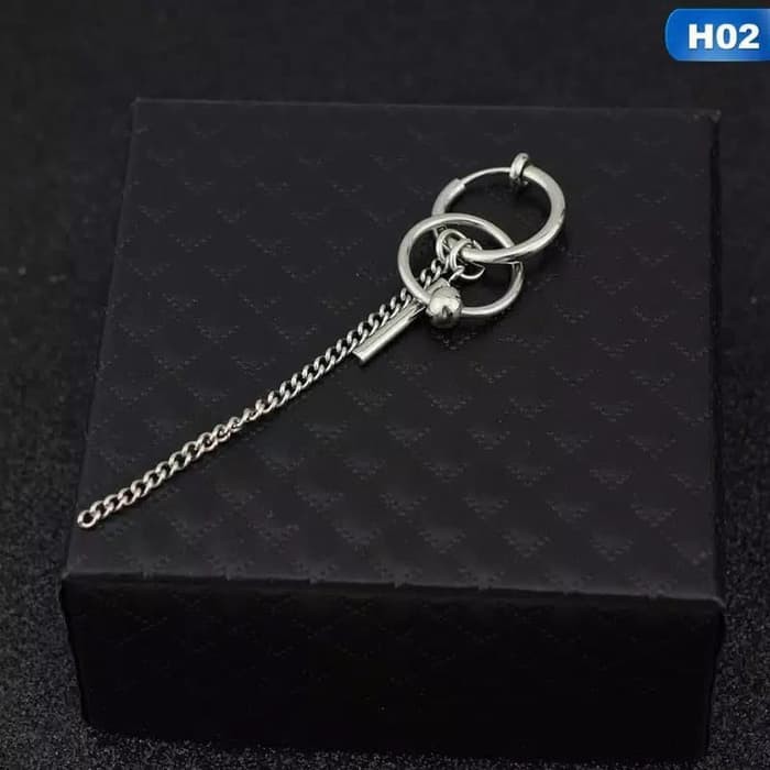 EE0454 - Anting JEPIT Tanpa Tindik Pria Wanita Kpop Korea BTS EXO NCT