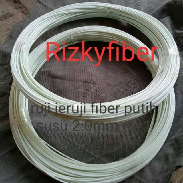 Ruji jeruji fiber putih susu 2.0mm ngerol