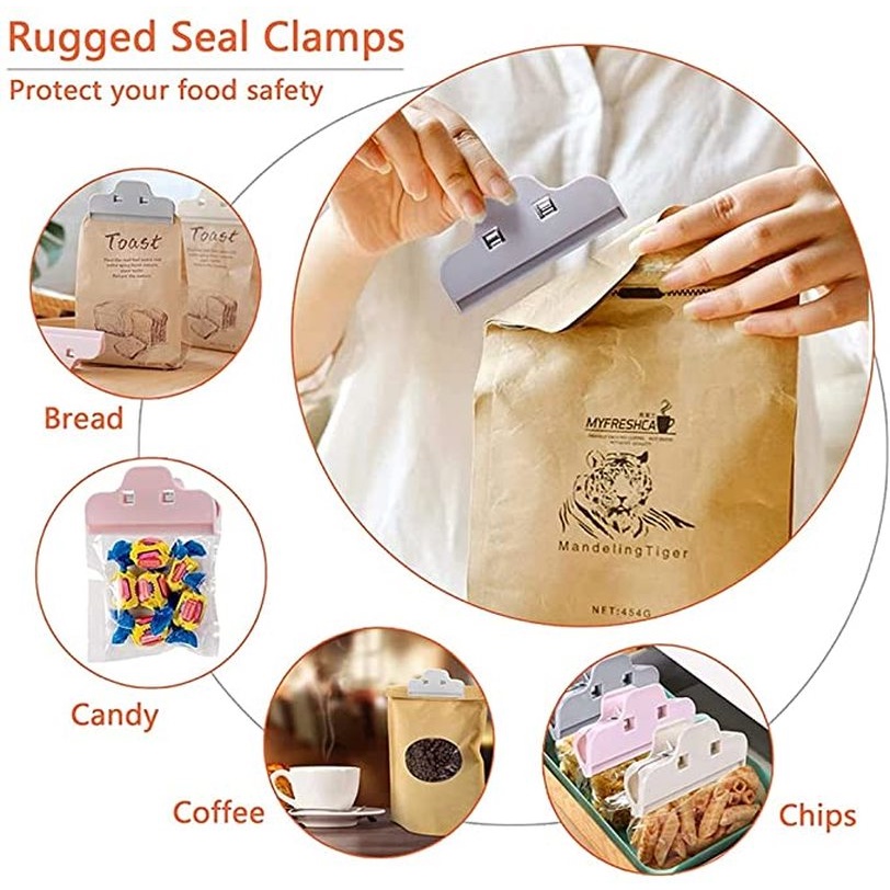 Sealed Clips/Multifunctional Portable Practical Food Bag Sealing Clamp Clip for Bread Bags, Snack Bags and Food Bags