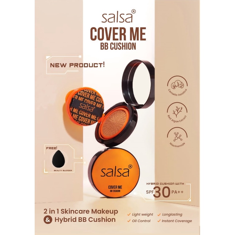 ^ KYRA ^ Salsa BB Cushion Cover Me Hybrid 2 in 1 Skincare Makeup