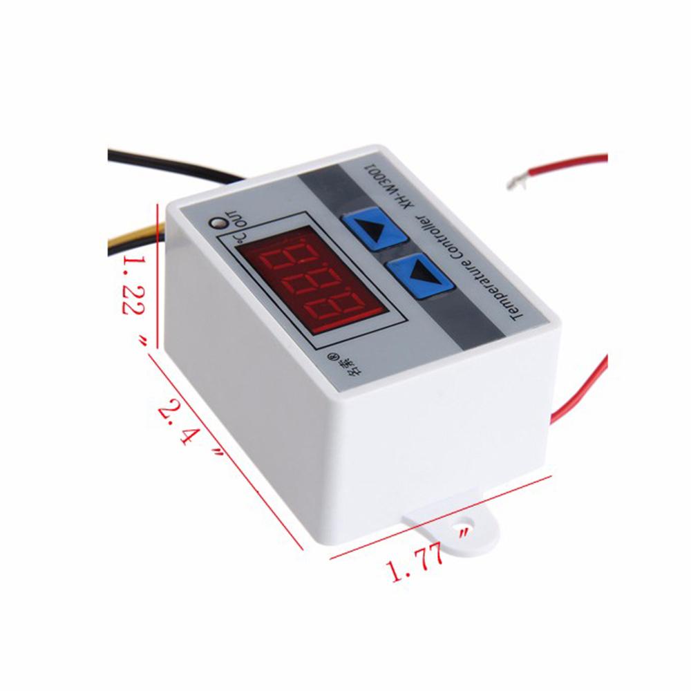 POPULAR Populer XH-W3001 DC 12 /24 /220V 10A Pengontrol Suhu Digital Tahan Air Pendingin Rumah/Pengatur Saklar Pemanas