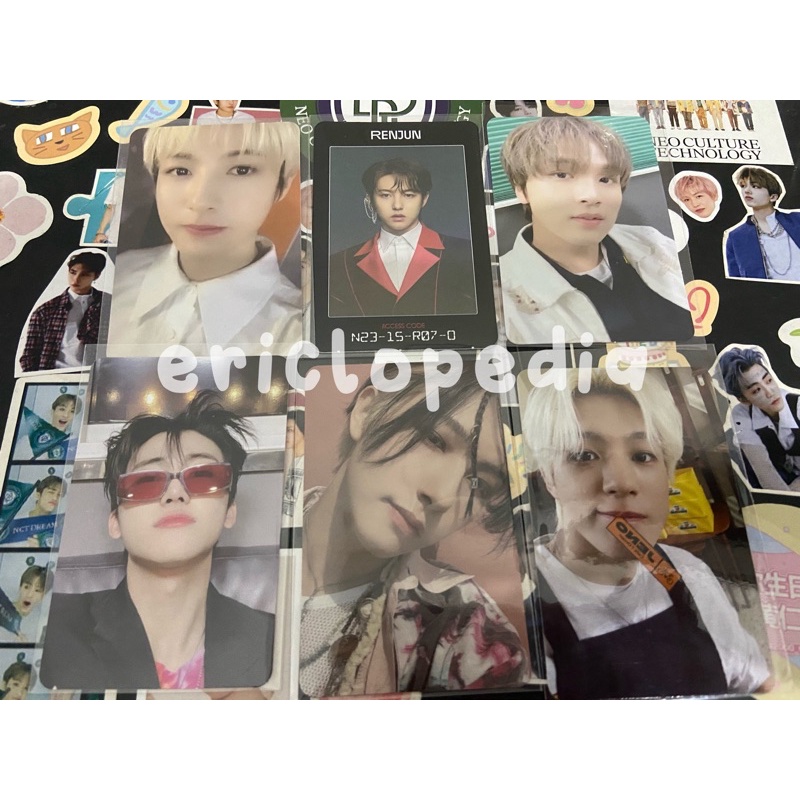 renjun chilling ac card beyond dream, jaemin agent, jeno cafe pc, haechan jewel ar selca