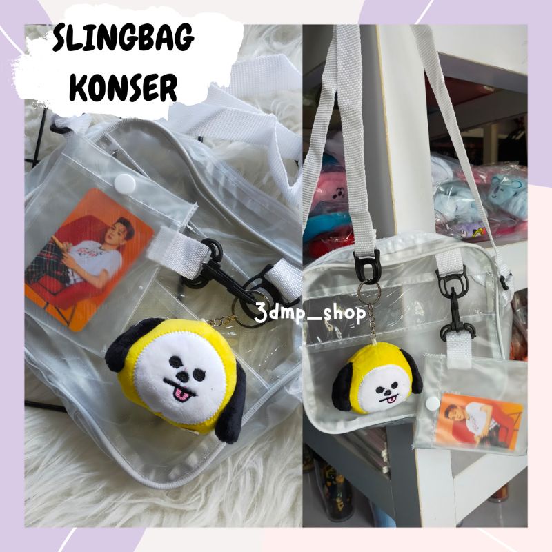 Paket lengkap slingbag konser bts sling bag tas selempang bt21 kpop rj koya mang chimmy rapmonster jin seokjin jimin mang jhope