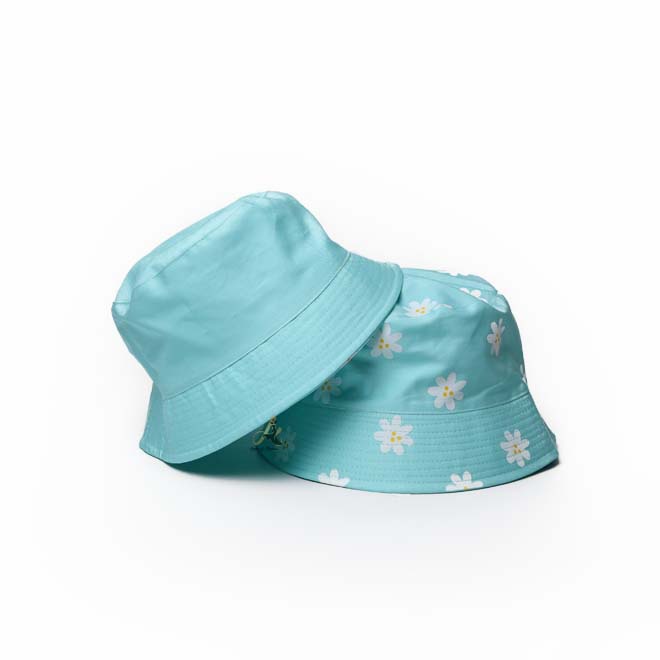 Topi Bucket Dewasa dan anak Sablon Bunga daisy 1 sisi D003 Daisy Bahan Drilll / Daisy 003