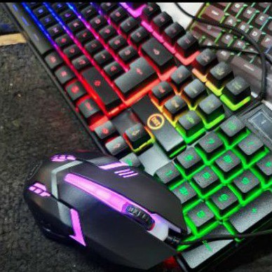 Keyboard Mouse Gaming DST RGB 7 Lampu