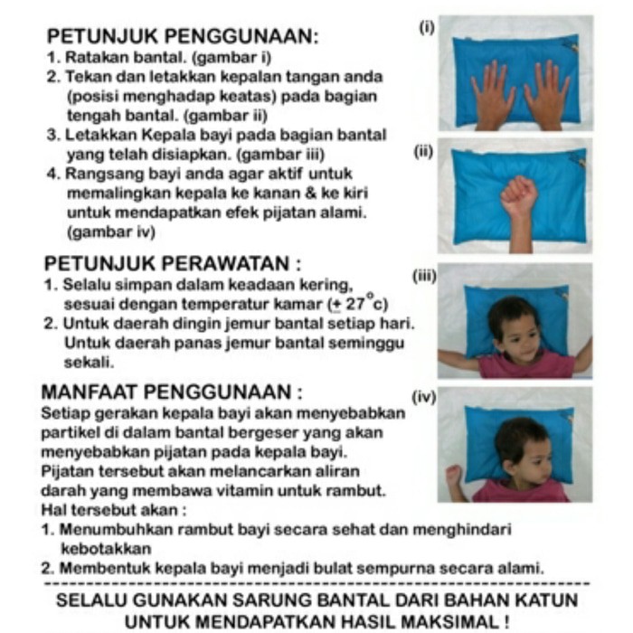 Olus Pillow Bantal Bayi Anti Peyang Isi Kulit Kacang Hijau