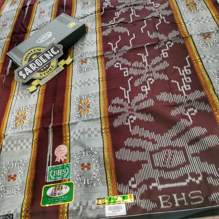Sarung Tenun BHS Spunsilk 210 JSI silver Full sutra Songket ikat