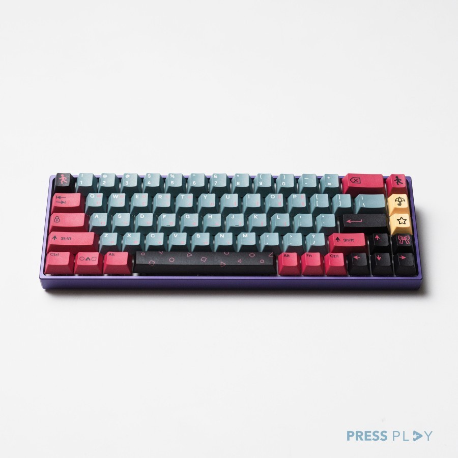 Press Play Hangeul Game Korean Root PBT Keycaps 118 Set Cherry Profile