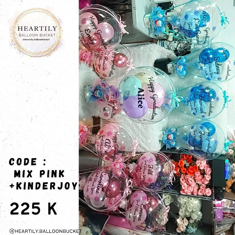 [READY JAKARTA 1HARI JADI] Buket Balon Balloon Bucket Balon Wisuda Snack Balloon Bucket Bunga Snack