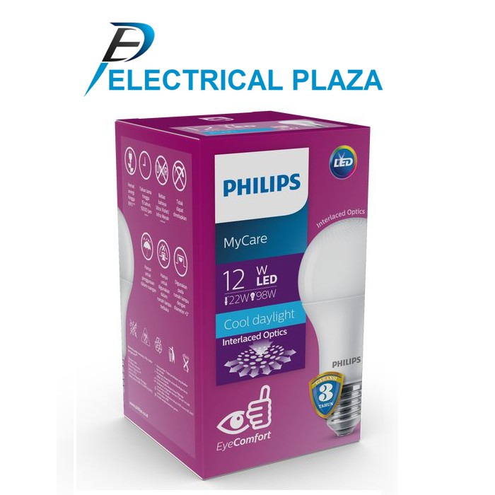 Philips LED Bulb MyCare 12W Putih Cool Daylight 6500K Lampu LEDBulb 12 W Watt Original Garansi