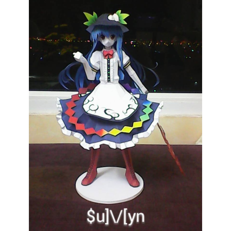 DIY Papercraft Pola figure anime Girl Tenshi