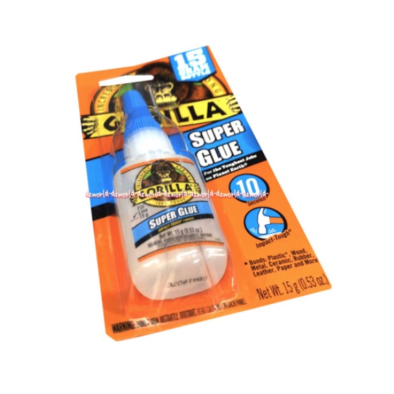 Gorilla Super Glue 10second 15gr Lem Kuat Untuk Plastik Kayu Gorila Lem Cair Glu Botol