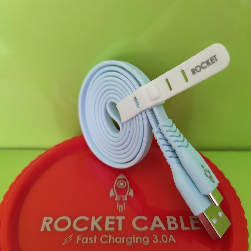 ✅[BISA COD] KABEL DATA IPH, MICRO &amp; TIPE-C  USB QC 3.0 ROCKET ORIGINAL KABEL OPPO VIVO XIAOMI REDMI INFINIX IPH.