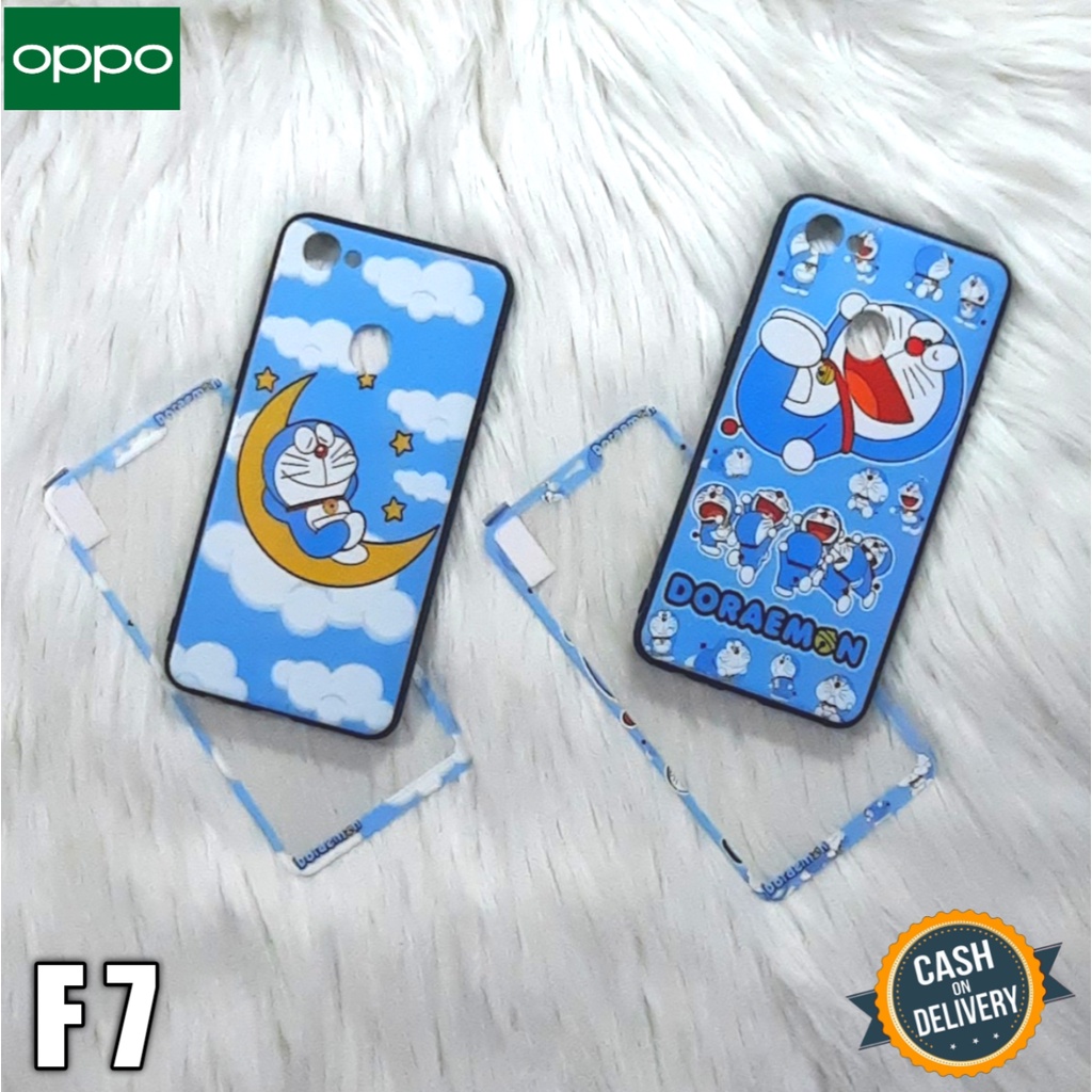 Casing Oppo F7 Case Fuze Carachter + Tempered Glass