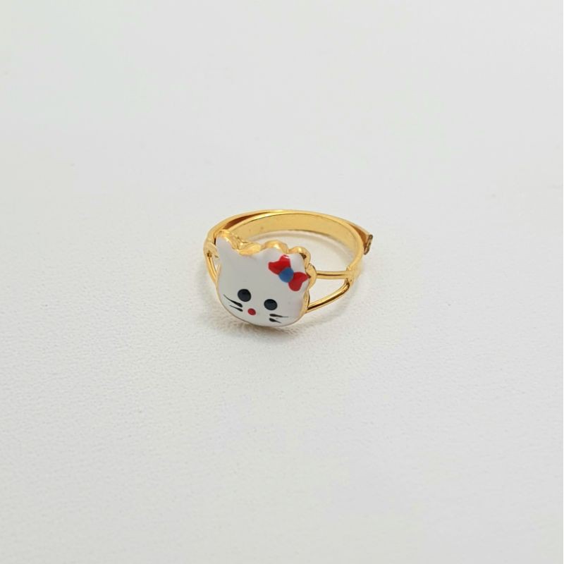Cincin Anak Emas Muda Gambar Wajah Hello Kitty 1/2 Gram