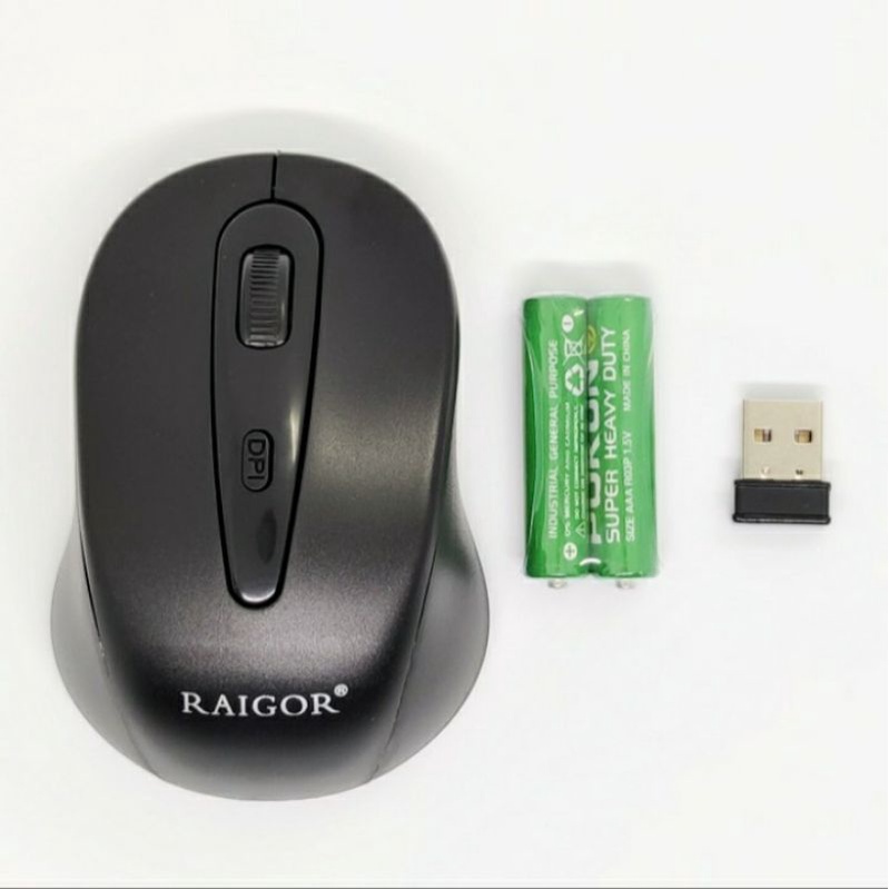 MOUSE WIRELESS RAIGOR RR 02 BERIKUT BATERAI