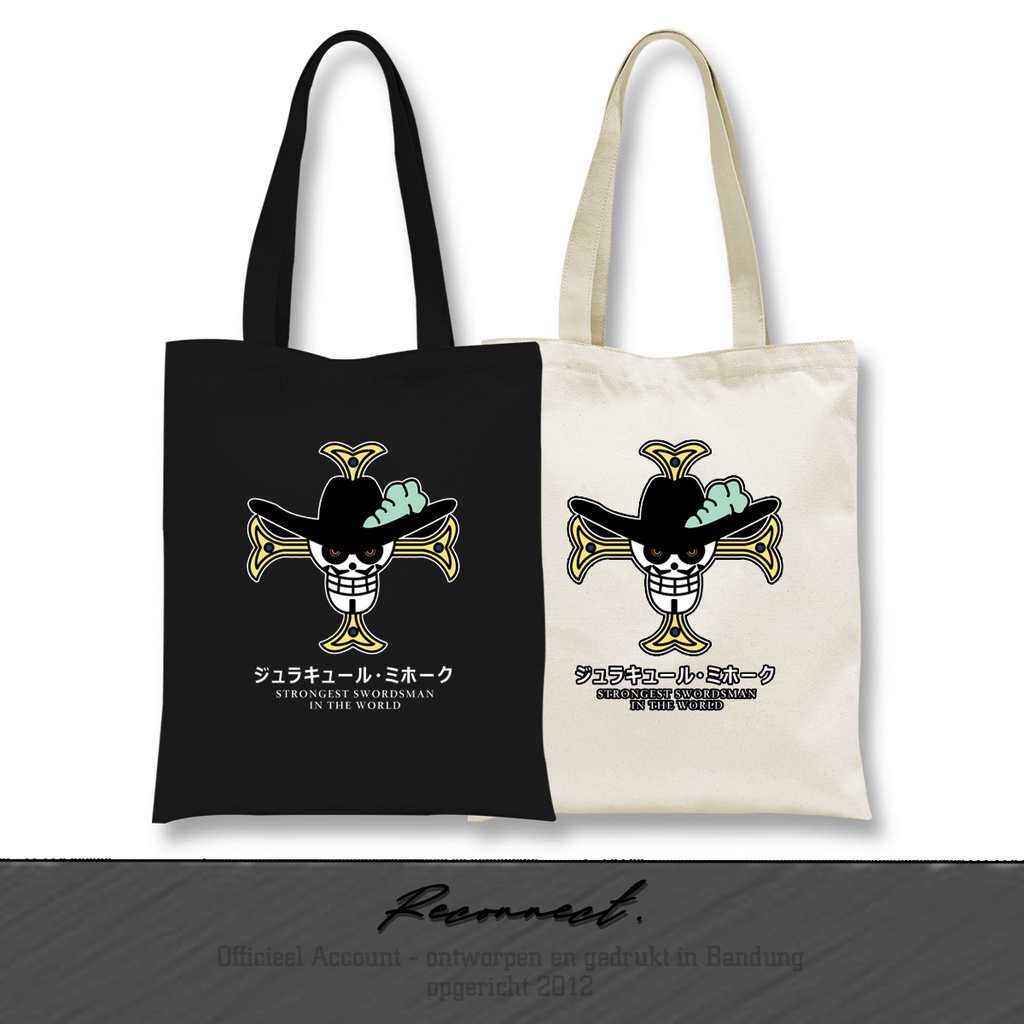 Reconnect TOTE BAG Anime One Piece Mihawk - Gratis Tambah Nama