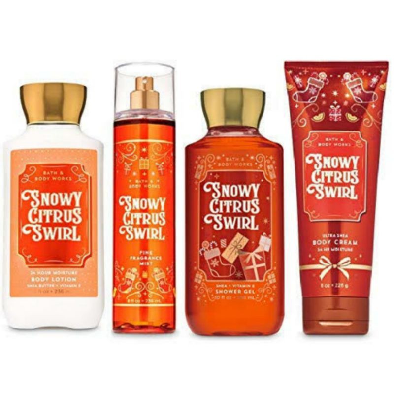 BATH AND BODY WORKS BBW SNOWY CITRUS SWIRL SERIES MIST LOTION SHOWER GEL BODY CREAM HAND CREAM SHOWER GEL BODY CREAM LOTION MIST WASH WALLFLOWER ROOMSPRAY SCENTPORTABLE GENTLE GEL DEEP CLEANSING GENTLE FOAMING CREAMY LUXE