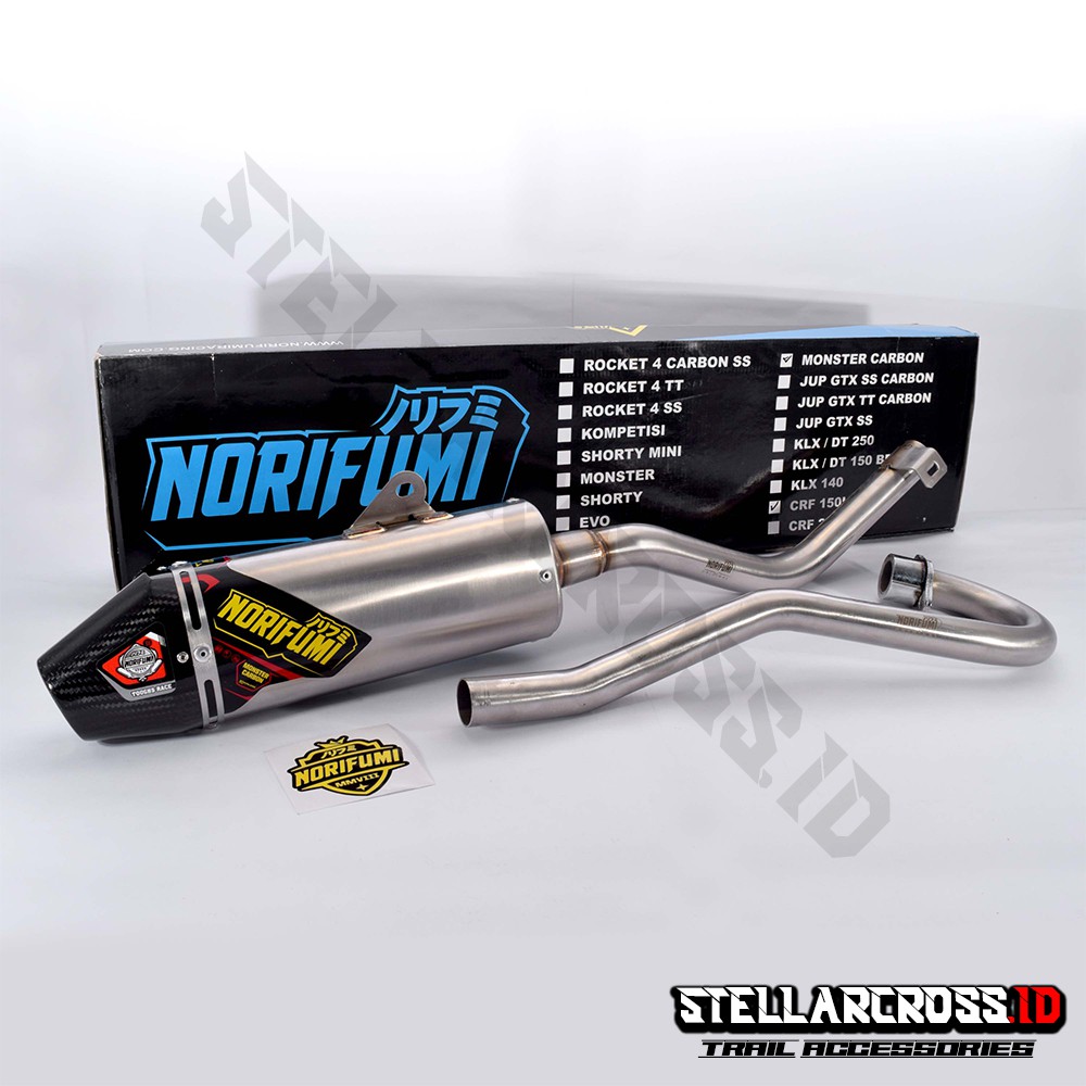 Knalpot Muffler Original NORIFUMI MONSTER CARBON CRF 150L SE