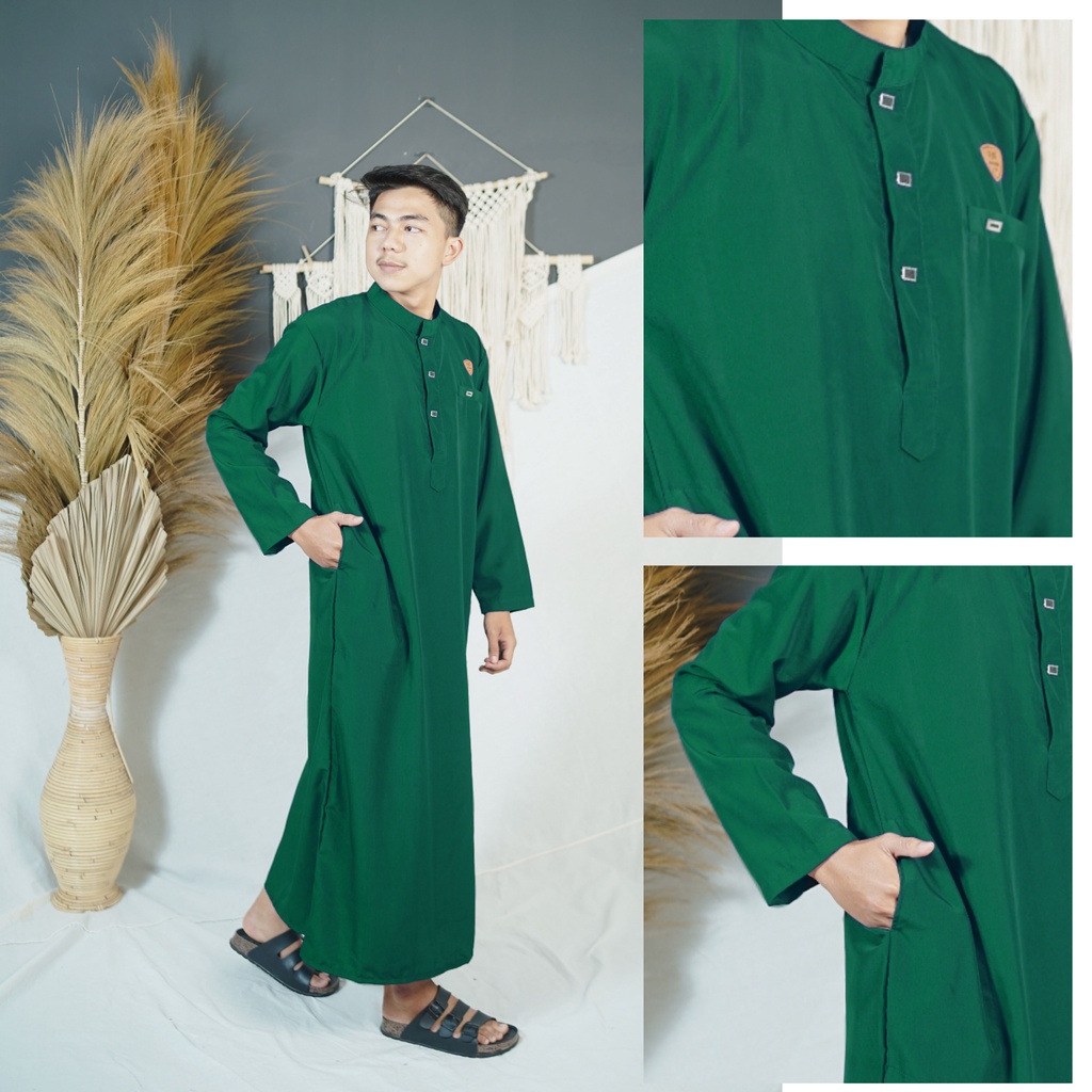 gamis jubah pria dewasa dan remaja / jubah mewah abu hasan bonus peci