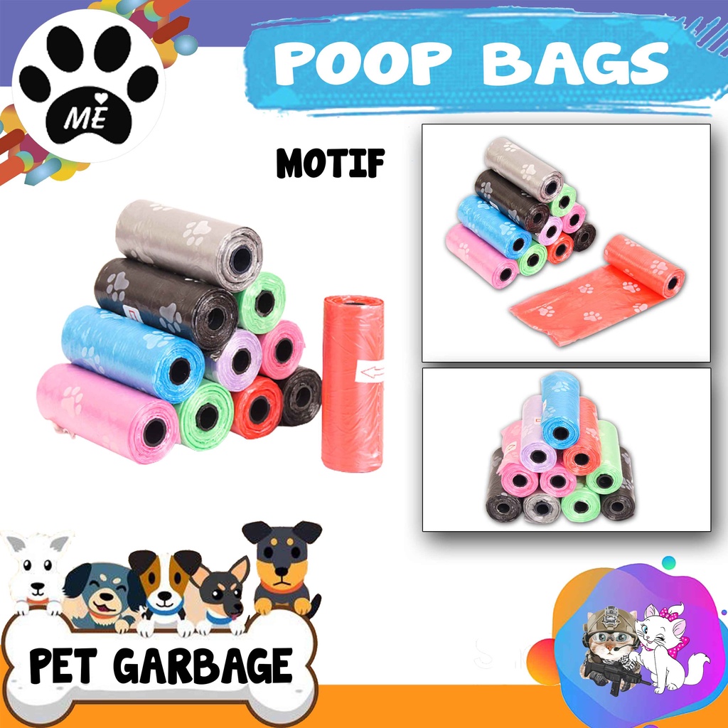 Pet Refill Poop &quot;MOTIF&quot; Kantong Plastik Kotoran Hewan