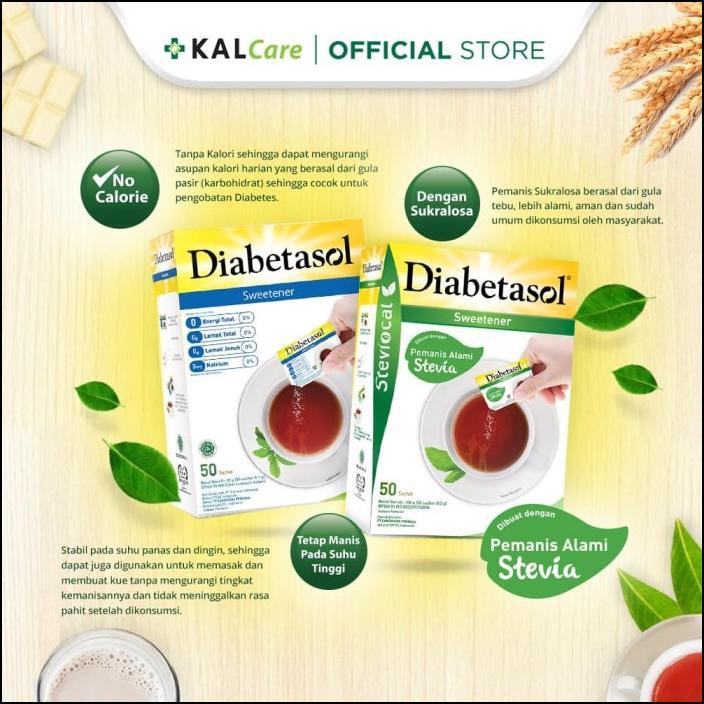 

DIABETASOL ZERO CALORIE SWEETENER 100 X 1,5 G (SACHET)