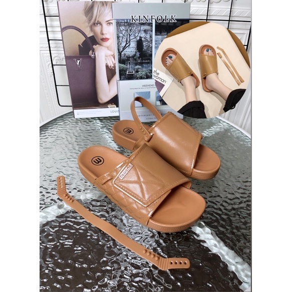 GJAZ TAWANA SANDAL TWO IN ONE BY MELISA IMPORT-Brown