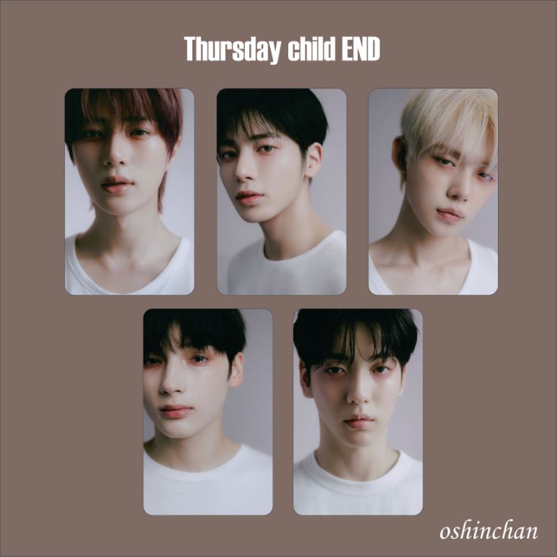 photocard unofficial TXT Thursday child END version beomgyu, soobin, hueningkai, taehyun, yeonjun