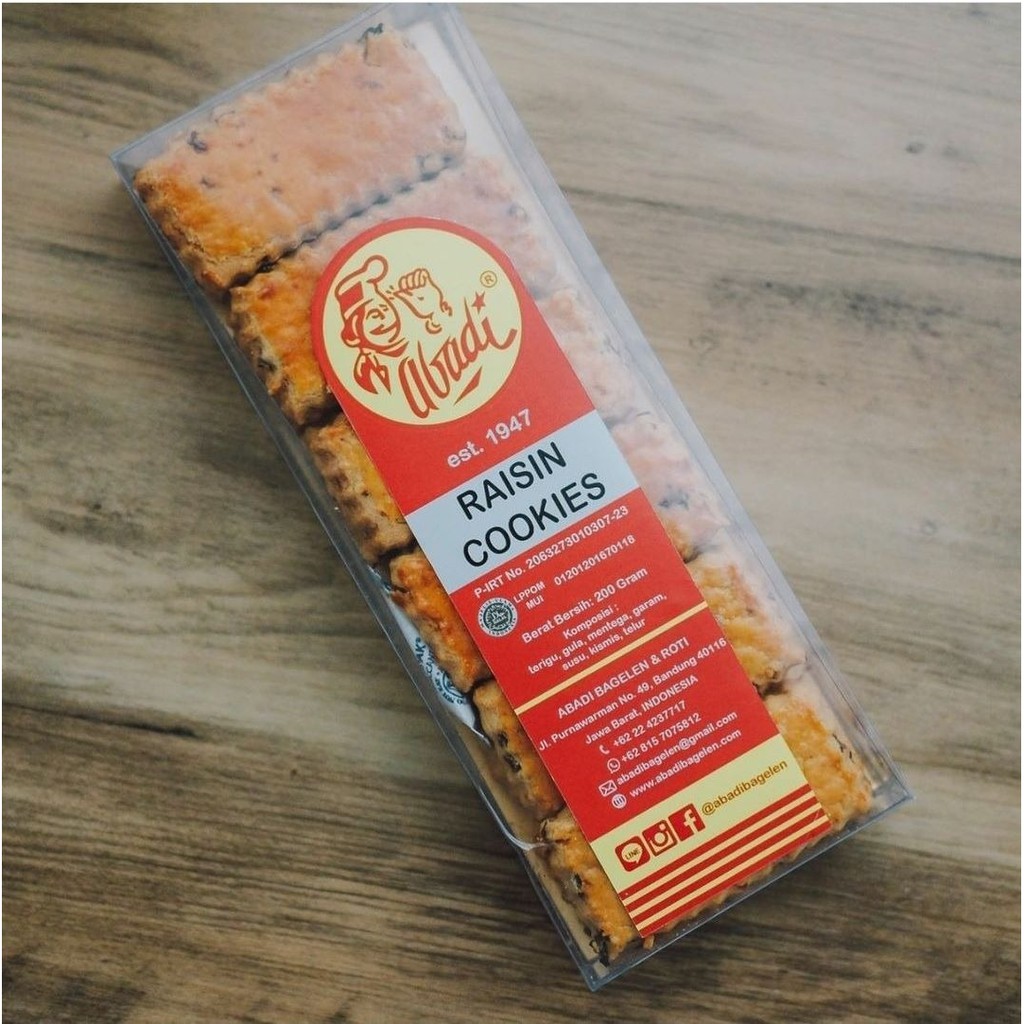 

ABADI BAGELEN RAISIN COOKIES BANDUNG SALE PROMO BEST SELLER HITS ORIGINAL ENAK GIFT PARCEL HAMPERS