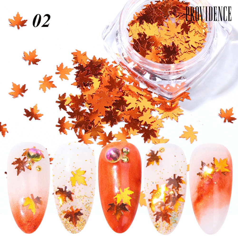 Providence Autumn Glitter Gradient Maple Leaf Nail Art Sequins Applique Christmas Decor