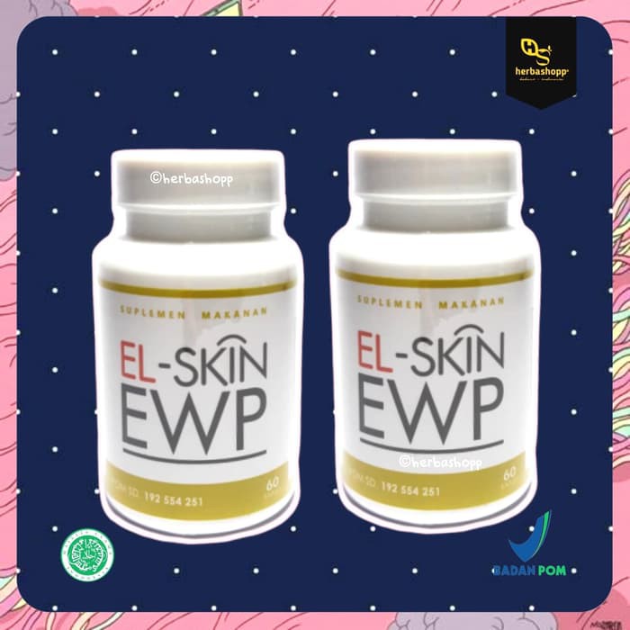 Suplemen Skincare Wajah &amp; Pemutih Kulit Badan El Skin Ewp Collagen