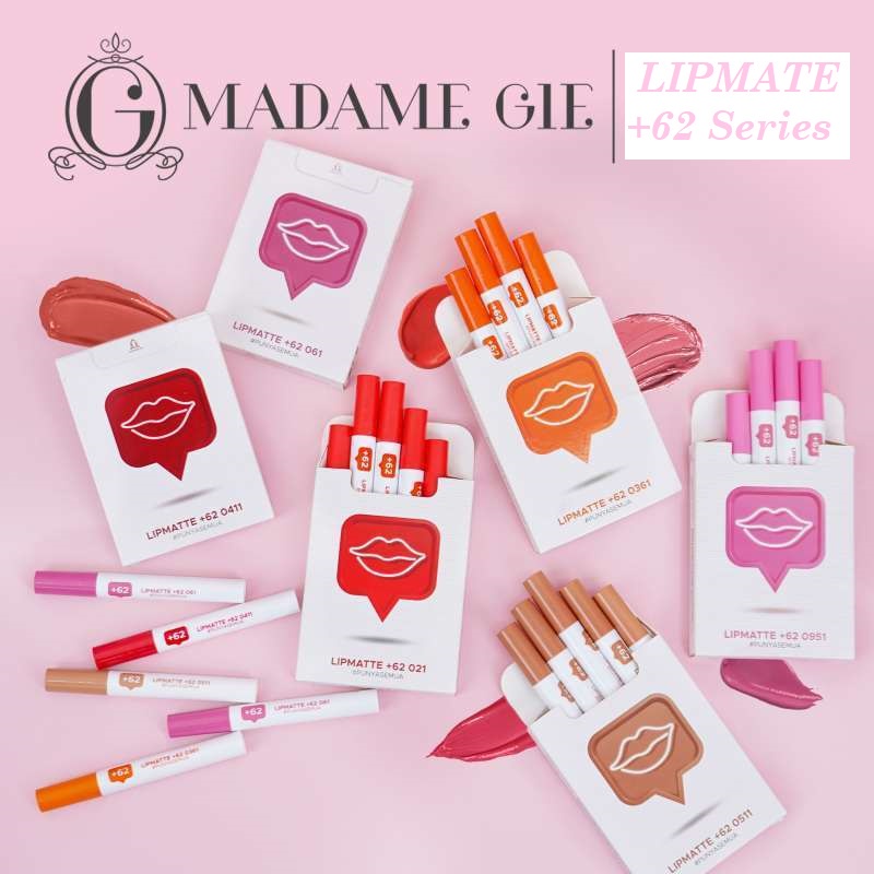 MADAME GIE +62 Lip Matte Make Up Lipstick-Lip Cream 2mL Madamegie Gisella (VIC)