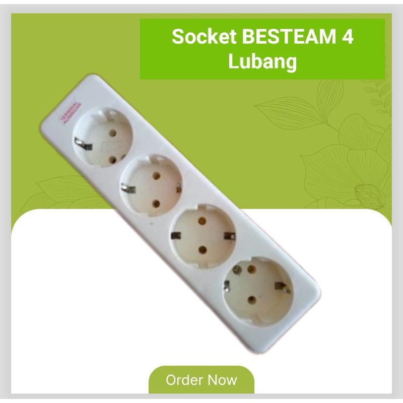 Socket BESTEAM 4 Lubang Terminal kuningan