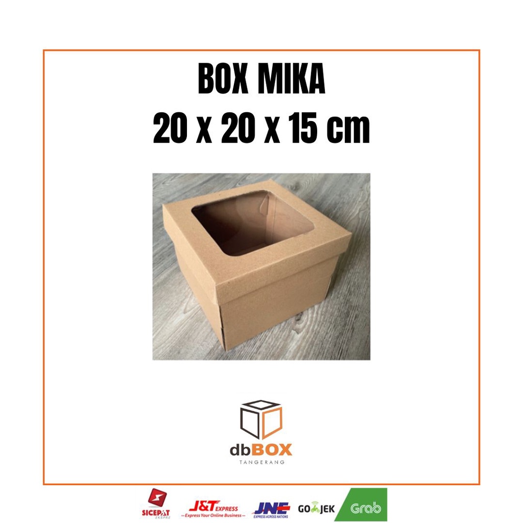 BOX MIKA 20x20x15 cm | Box Die Cut & Easy Usage | Box Kue Bolu & Tart