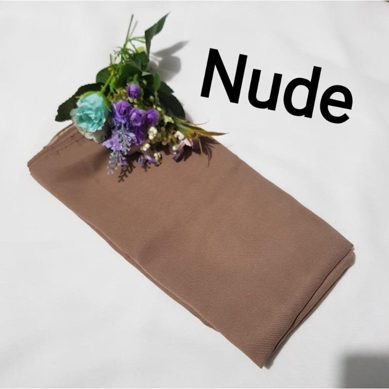 hijab BELLA SQUARE Pollycotton premium-NUDE