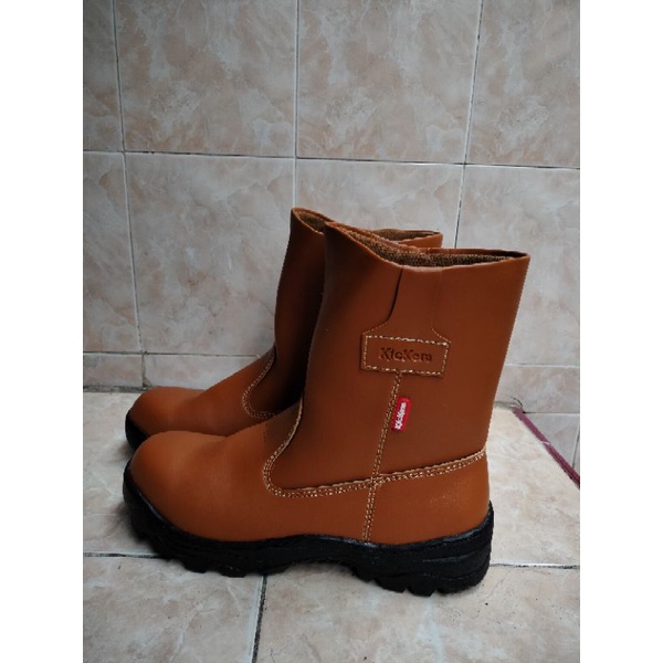 sepatu safety boot king kickers proyek kulit omega import shoes ujung besi