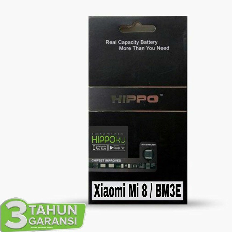 Hippo Baterai Xiaomi Mi 8 BM3E Baterai Xiao mi Garansi Resmi Hippo original