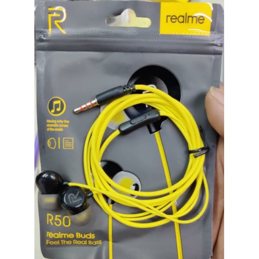 Handsfree Headset Magnet Realme R50 Stereo Earphone