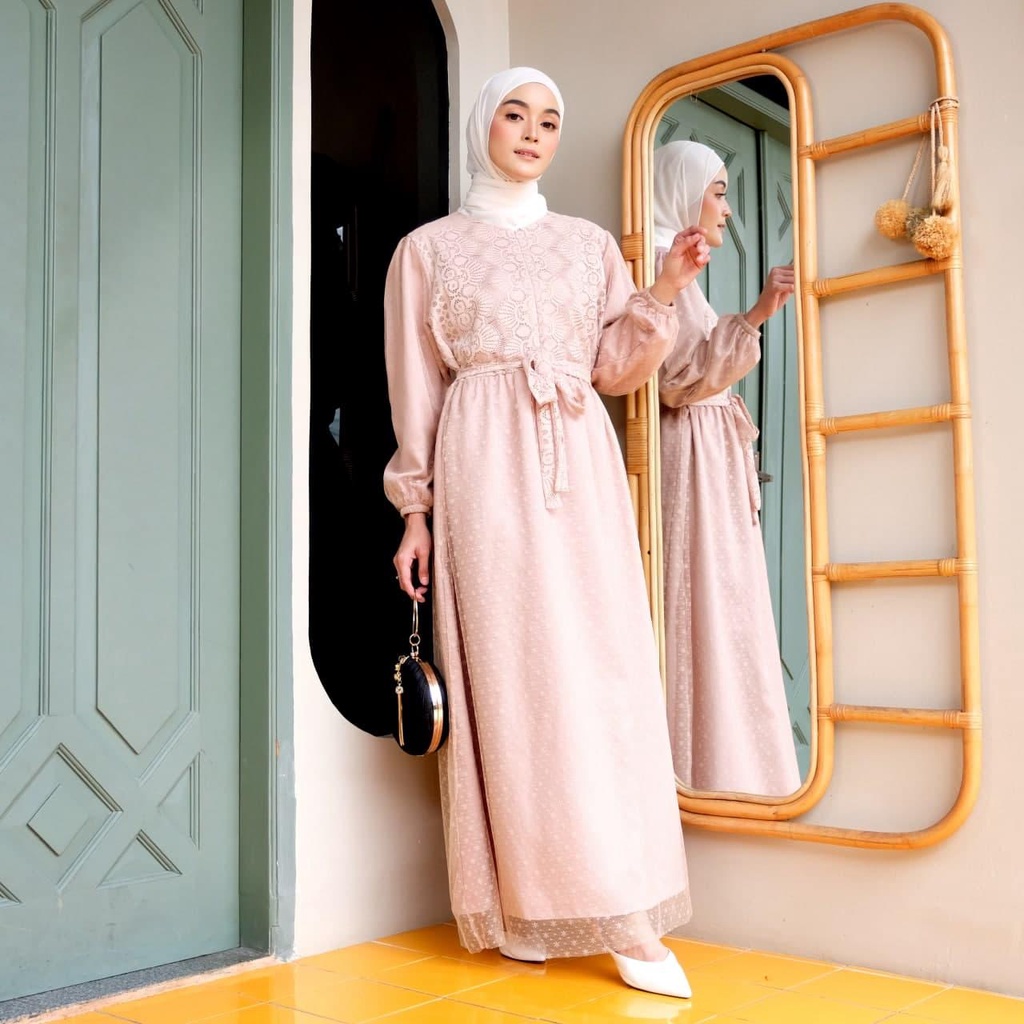 SELYA TUTU DRESS PESTA /DRESS LEBARAN / BUSUI FRIENDLY / JUMBO SIZE