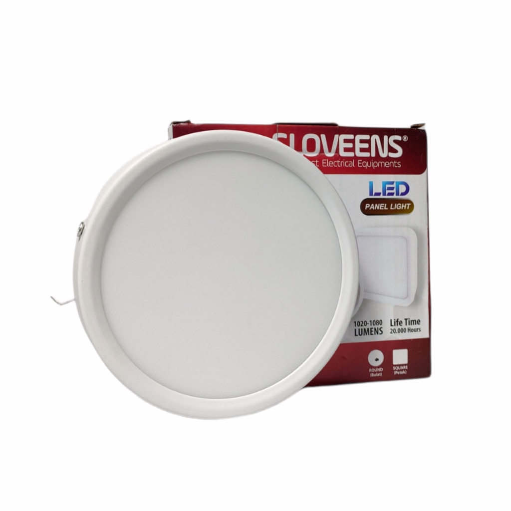 Sloveens Surface LED Panel Light Bulat / LED Downlight Bulat OB 12 Watt - Cahaya Putih &amp; Warm White