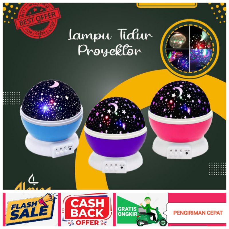 Lampu tidur proyektor star master