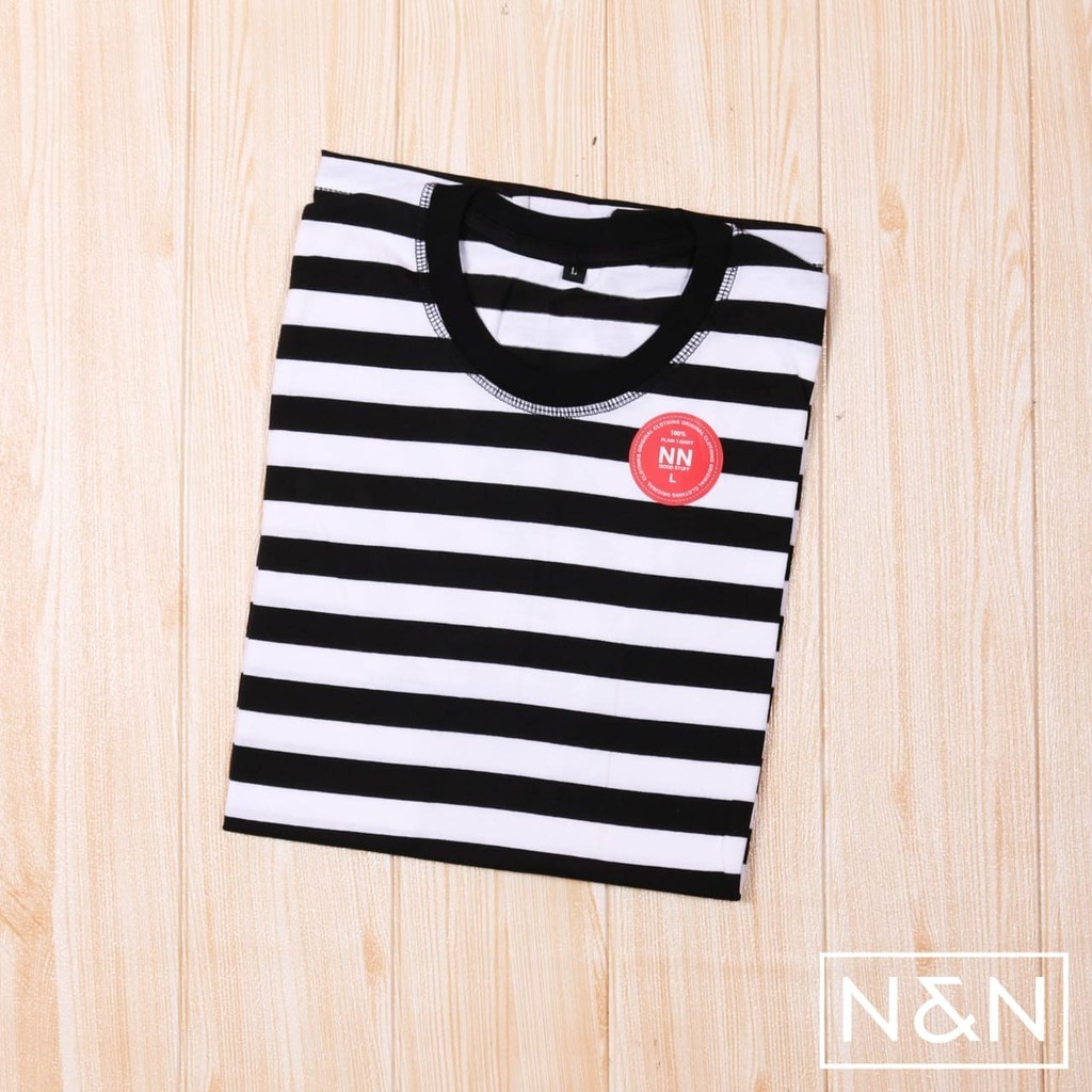 Grosir Kaos Polos STRIPE Baju Polos Salur Garis Garis Pria Wanita - KAOS STRIPE